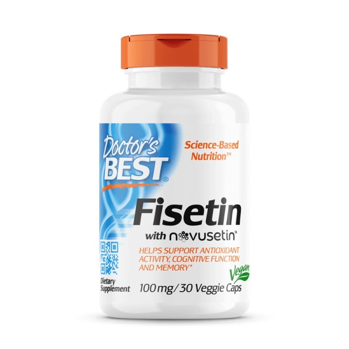 Натуральна добавка Doctor's Best Fisetin with Novusetin, 30 вегакапсул