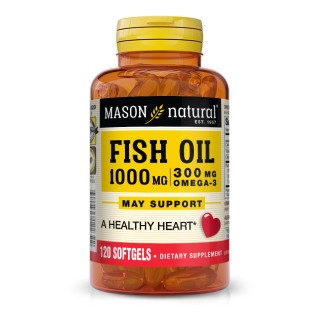 Жирні кислоти Mason Natural Fish Oil 1000 mg Omega 300 mg, 120 капсул