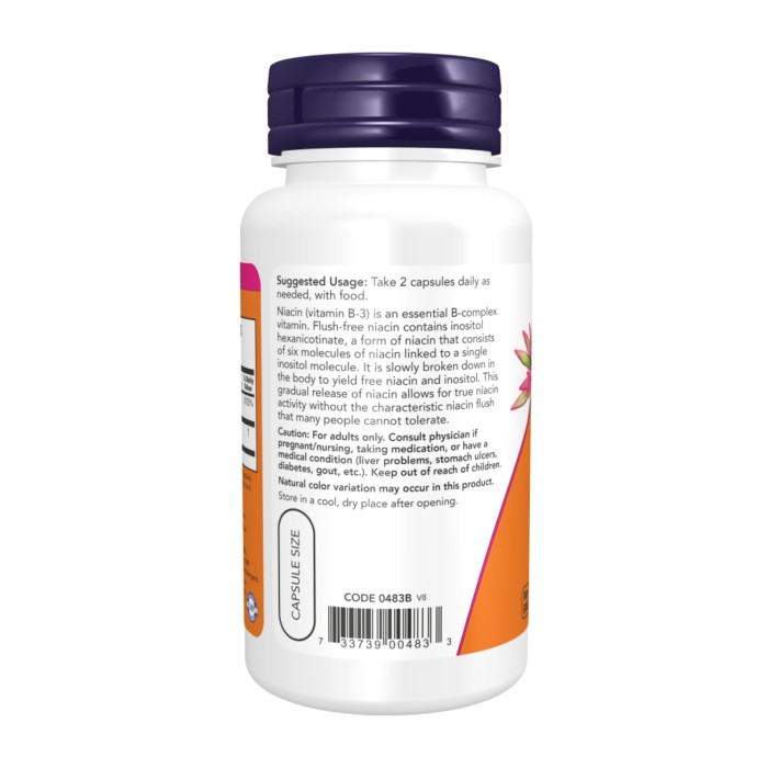 Ніацин без промивання 250 мг - 180 капсул