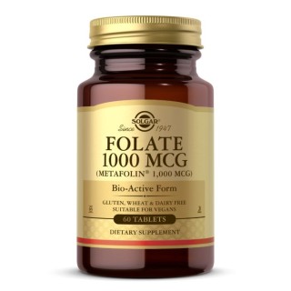 Витамины и минералы Solgar Folate 1000 mcg (Metafolin 1000 mcg), 60 таблеток