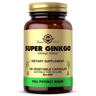 Натуральная добавка Solgar Full Potency Herbs Super Ginkgo, 120 вегакапсул