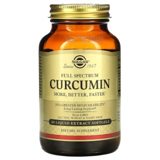 Натуральна добавка Solgar Full Spectrum Curcumin, 60 капсул