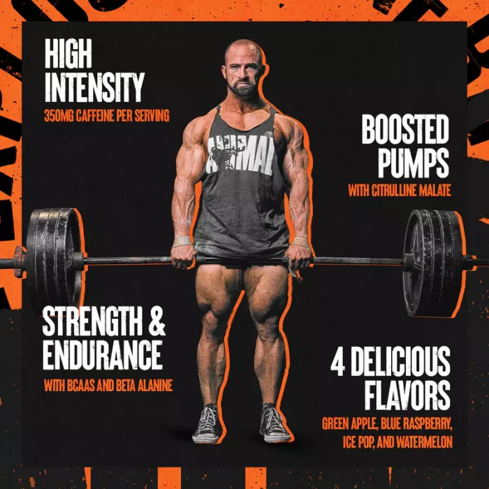 Передтренувальний комплекс Universal Nutrition Animal Fury, 30 порцій Фруктовий лід (502 грами)