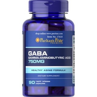 Амінокислота Puritan's Pride Gaba 750 mg, 90 капсул
