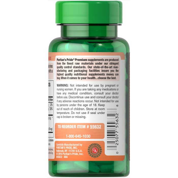 Натуральна добавка Puritan's Pride Garcinia Cambogia 750 mg, 60 вегакапсул