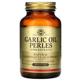 Натуральна добавка Solgar Garlic Oil Perles (Concentrate), 250 капсул