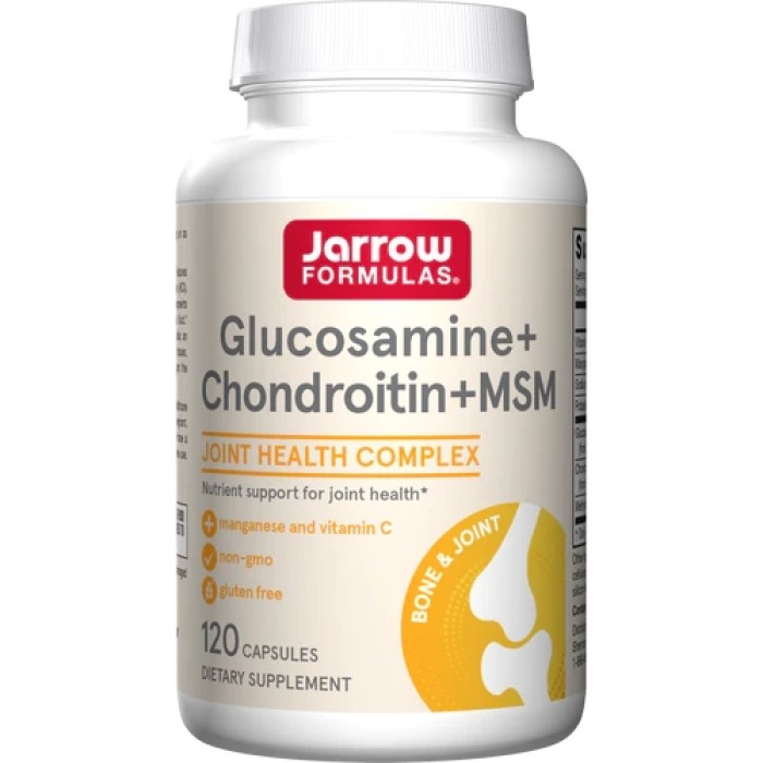 Препарат для суглобів і зв'язок Jarrow Formulas Glucosamine + Chondroitin + MSM, 120 капсул