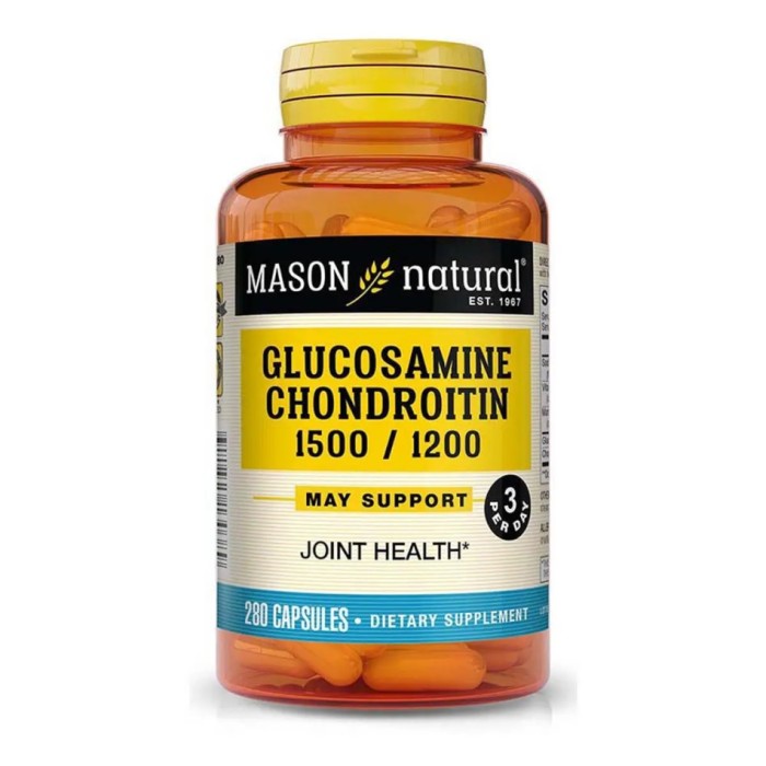 Препарат для суставов и связок Mason Natural Glucosamine Chondroitin, 280 капсул