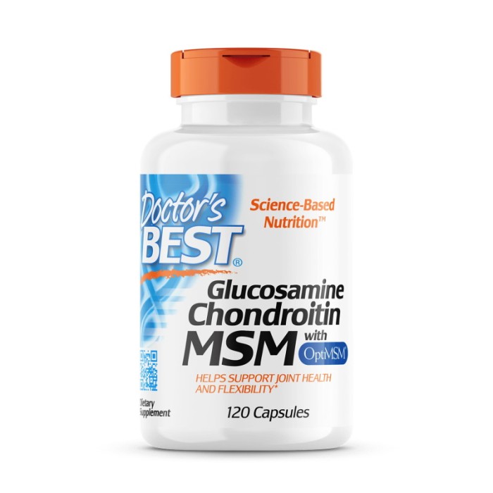 Препарат для суглобів і зв'язок Doctor's Best Glucosamine Chondroitin MSM, 120 капсул
