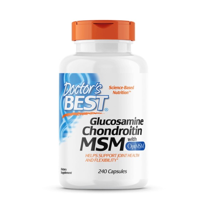 Препарат для суставов и связок Doctor's Best Glucosamine Chondroitin MSM, 240 капсул