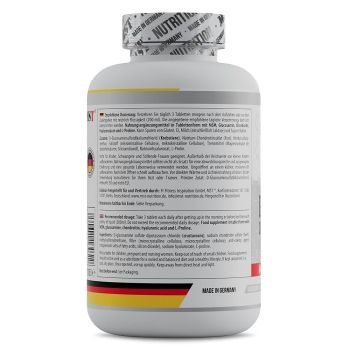 Препарат для суглобів і зв'язок MST Glucosamine Chondroitin MSM Hyaluronic Acid L-Proline, 180 таблеток