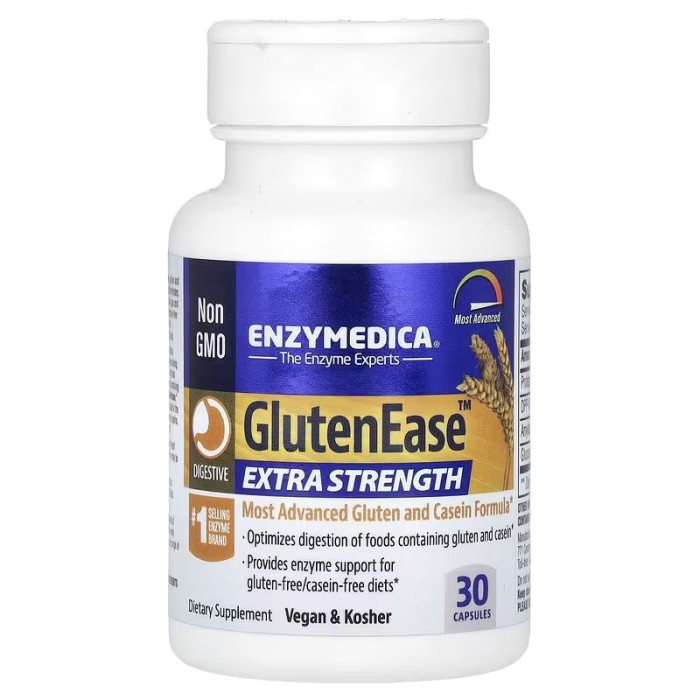 Натуральна добавка Enzymedica Gluten Ease Extra Strength, 30 капсул