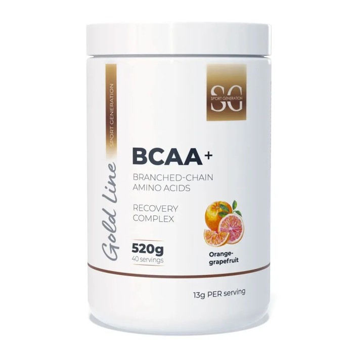 Амінокислота BCAA Sport Generation Gold Premium BCAA+, 520 грамм Апельсин-грейпфрут