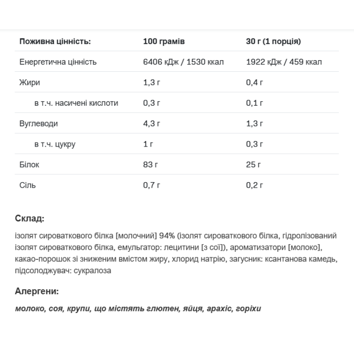 Золотий стандарт 100% ізолят - 930 г шоколаду