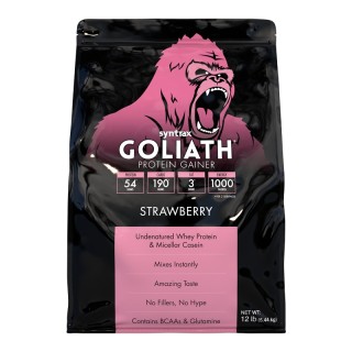 Гейнер Syntrax Goliath Protein Gainer, 5.44 кг Полуниця