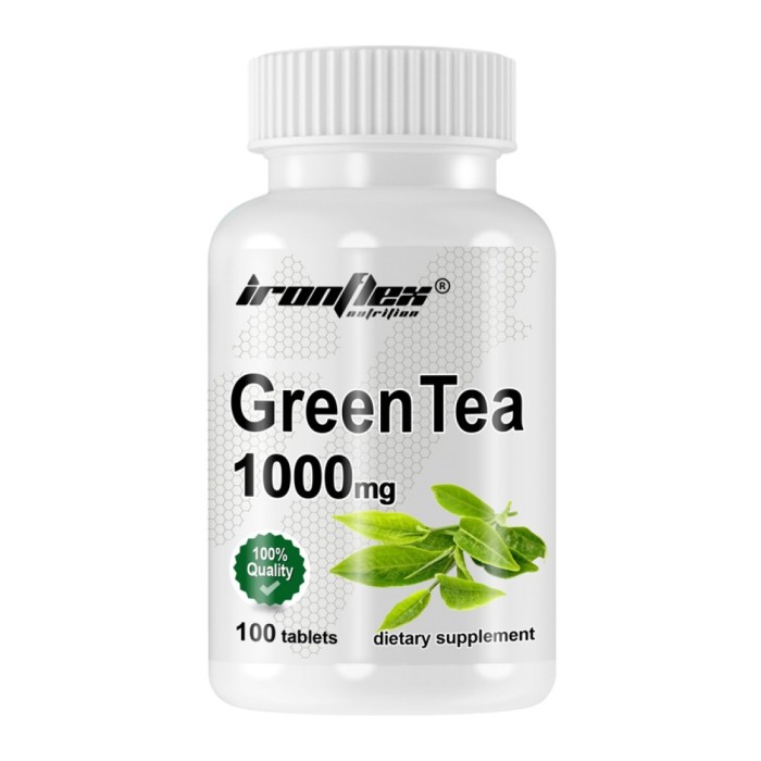 Натуральна добавка IronFlex Green Tea, 100 таблеток