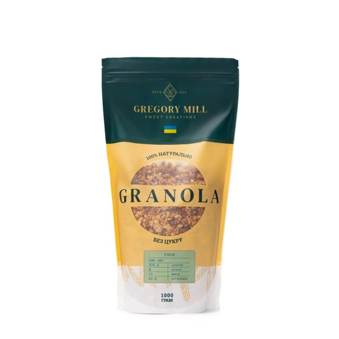 Заменитель питания Gregory Mill Granola Finik, 1 кг