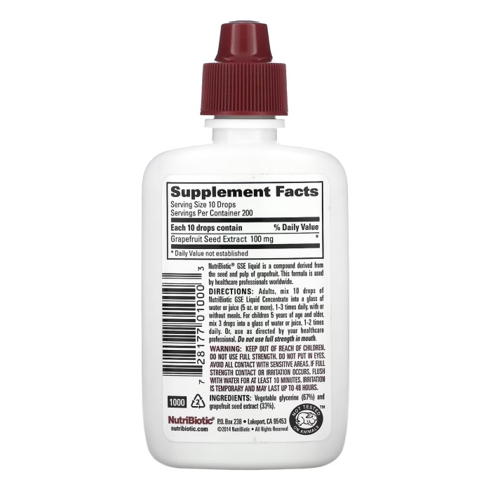 GSE Liquid Concentrate - 59 ml (Затертая дата)