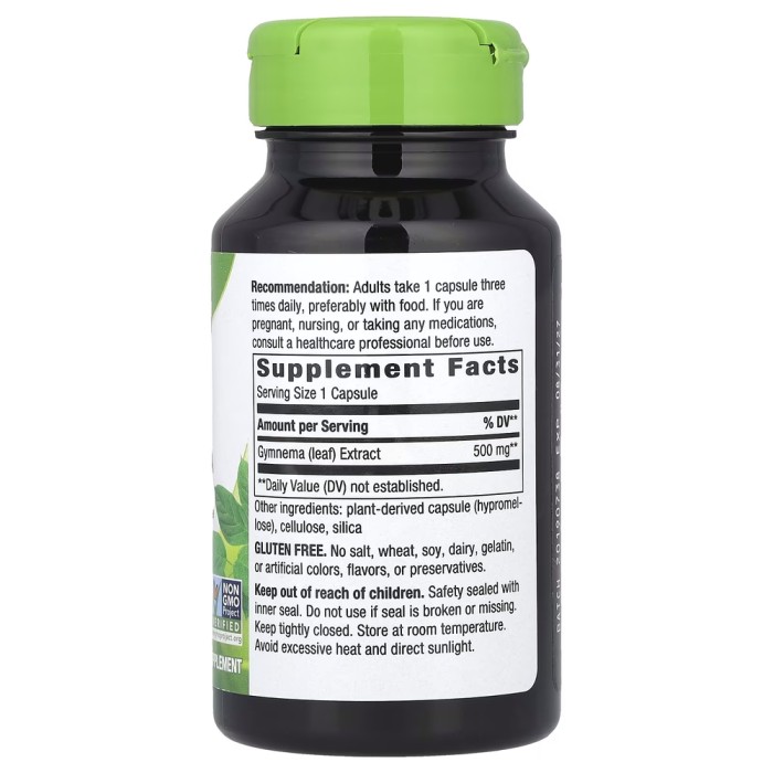 Натуральна добавка Nature's Way Gymnema 500 mg, 60 вегакапсул