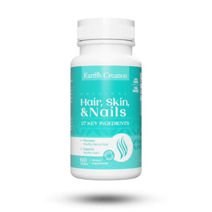 Витамины и минералы Earth's Creation Hair Skin & Nails, 60 таблеток