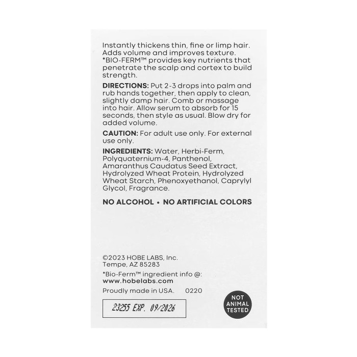 Сыворотка для утолщения волос - 59 мл