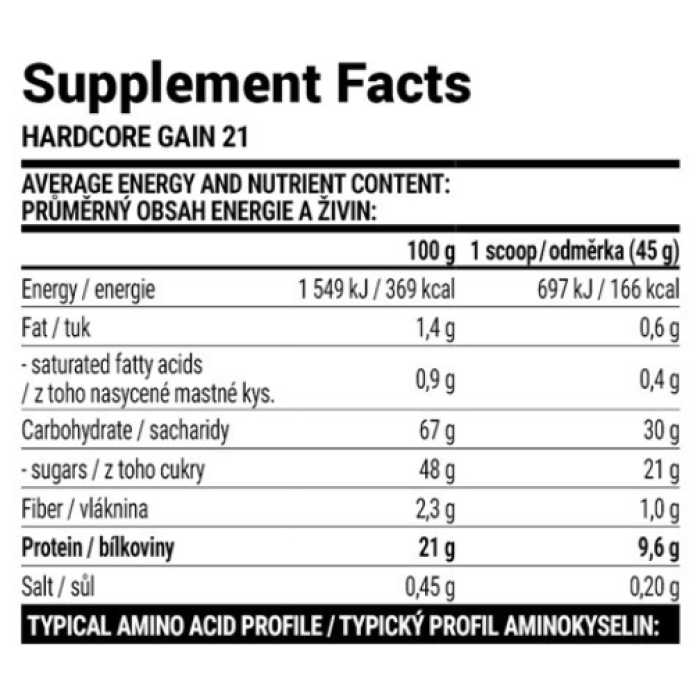 Hardcore Gain21 - 3000 г шоколаду