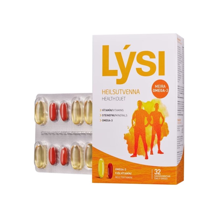 Жирні кислоти Lysi Health Duet, 64 капсули