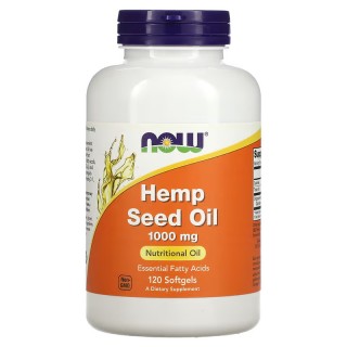 Натуральна добавка NOW Hemp Seed Oil 1000 mg, 120 капсул