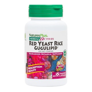 Натуральная добавка Natures Plus Herbal Actives Red Yeast Rice Gugulipid, 60 капсул