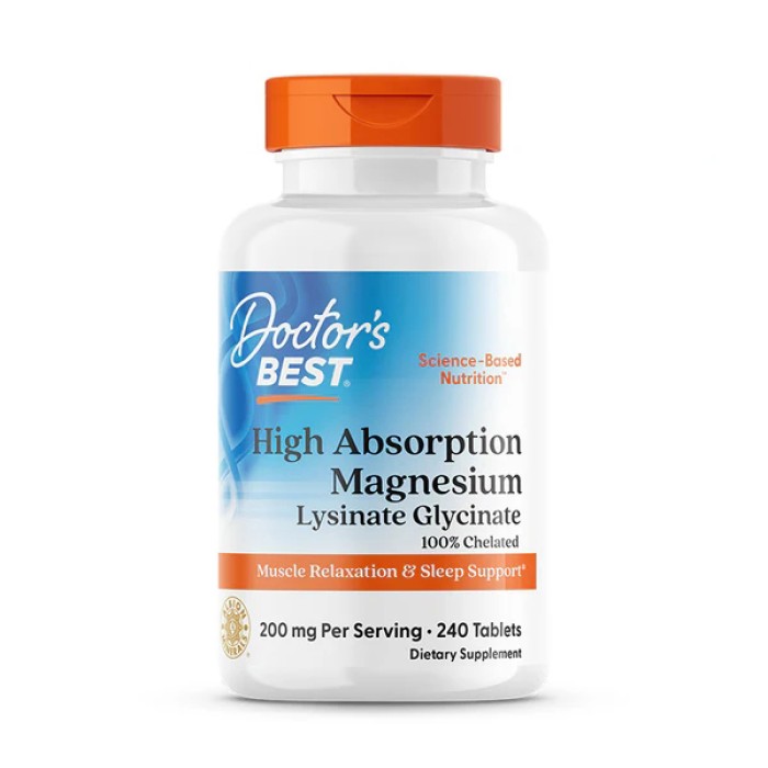 Вітаміни та мінерали Doctor's Best Magnesium 200 mg High Absorption, 240 таблеток
