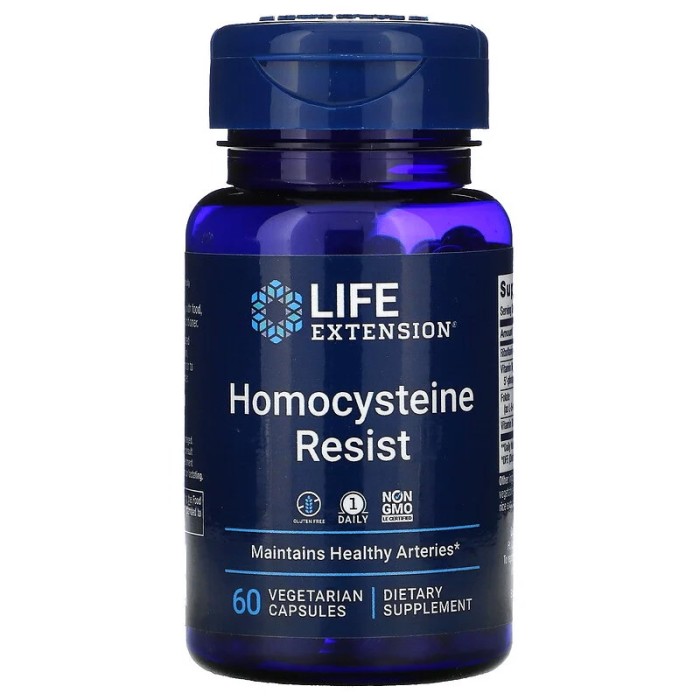 Натуральна добавка Life Extension Homocysteine Resist, 60 вегакапсул