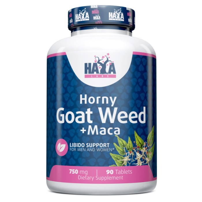 Натуральна добавка Haya Labs Horny Goat Weed + Maca, 90 таблеток