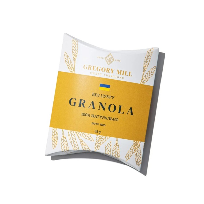 Заменитель питания Gregory Mill Granola Nuts Trio, 35 грамм