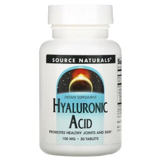 Препарат для суставов и связок Source Naturals Hyaluronic Acid 100 mg, 30 таблеток