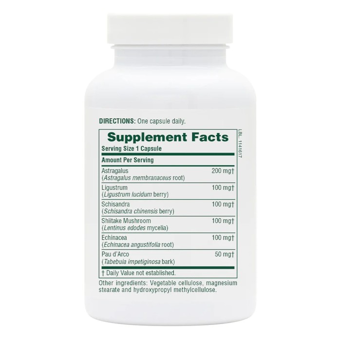 Натуральна добавка Natures Plus Immune Action, 120 вегакапсул