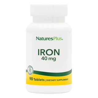 Вітаміни та мінерали Natures Plus Iron 40 mg, 90 таблеток