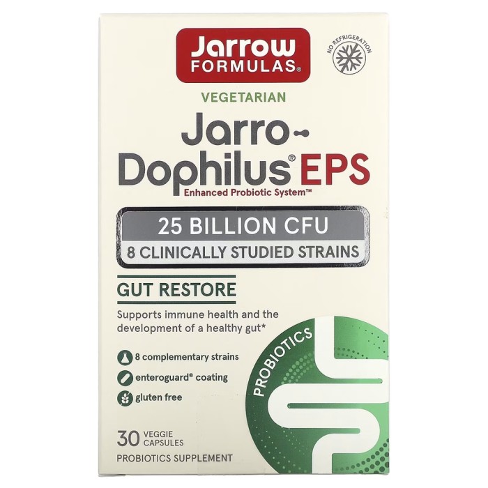 Пробіотики і пребіотики Jarrow Formulas Jarro-Dophilus EPS 25 Billion, 30 вегакапсул