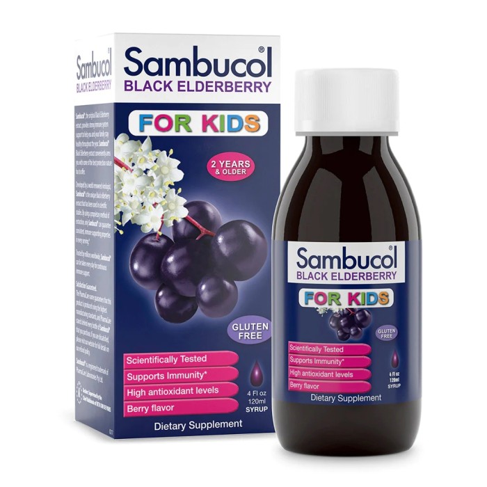 Натуральна добавка Sambucol Black Elderberry For Kids, 120 мл