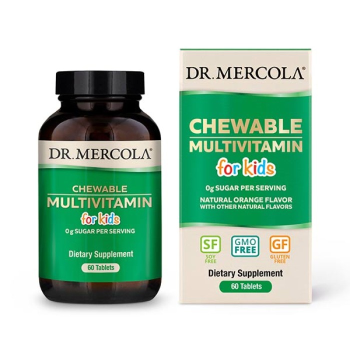 Вітаміни та мінерали Dr. Mercola Chewable Multivitamin for Kids, 60 таблеток