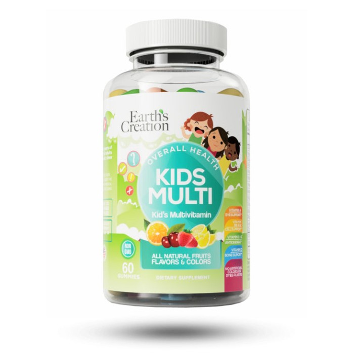 Вітаміни та мінерали Earth's Creation Kids Multivitamin, 60 жувальних таблеток