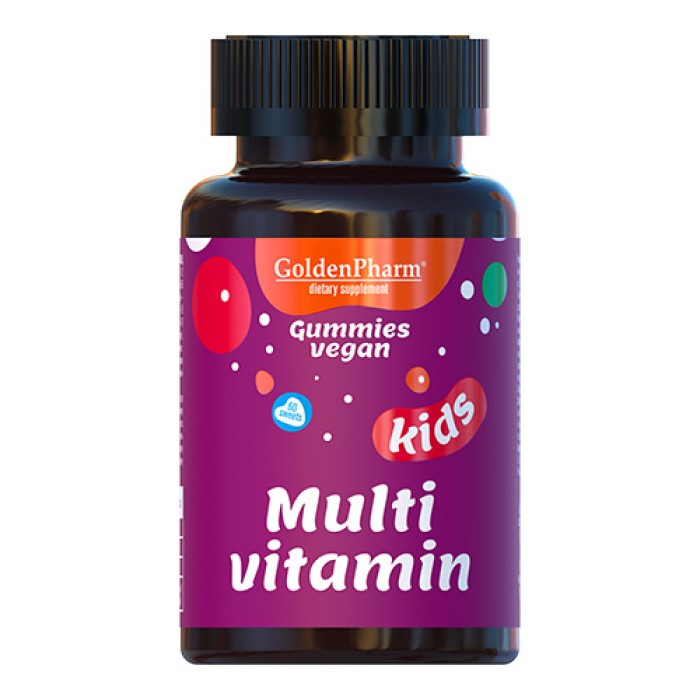 Вітаміни та мінерали Golden Pharm Kids MultiVitamin, 60 желейок