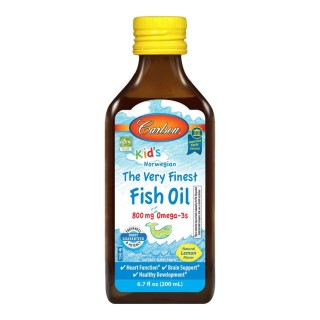 Жирні кислоти Carlson Labs Kid's The Very Finest Fish Oil, 200 мл Лимон