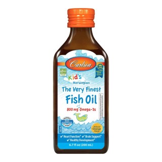 Жирні кислоти Carlson Labs Kid's The Very Finest Fish Oil, 200 мл Апельсин