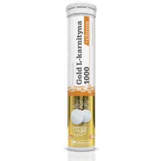 Жиросжигатель Olimp Gold L-Carnitine 1000+Chrom, 20 таблеток, апельсин