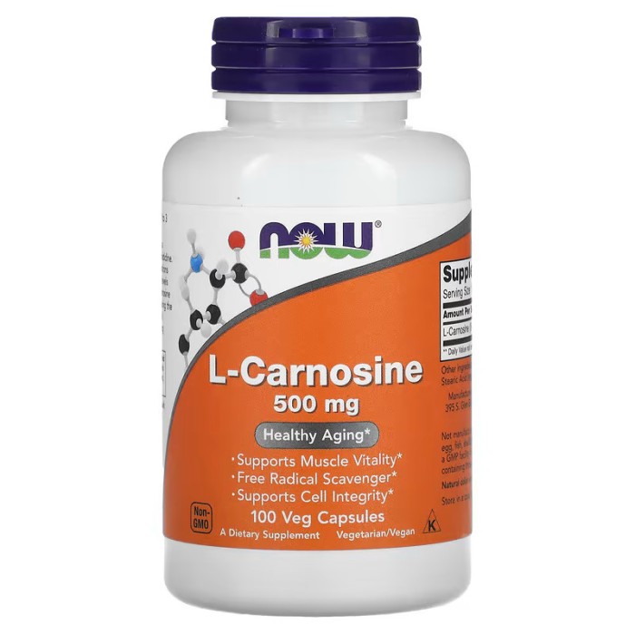 Амінокислота NOW L-Carnosine 500 mg, 100 вегакапсул