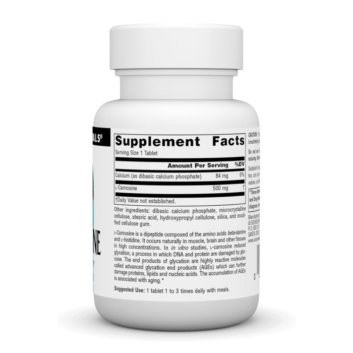 L-карнозин 500 мг - 30 таблеток