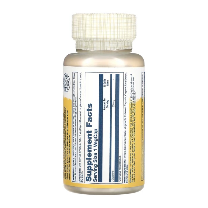L-Glutamine 500mg - 50 vcaps