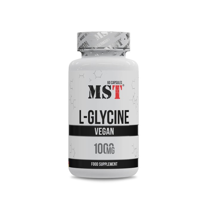 Амінокислота MST Glycine 1000 mg, 60 капсул