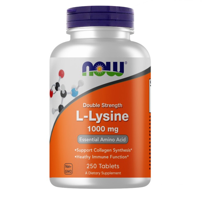 Амінокислота NOW L-Lysine 1000 mg, 250 таблеток
