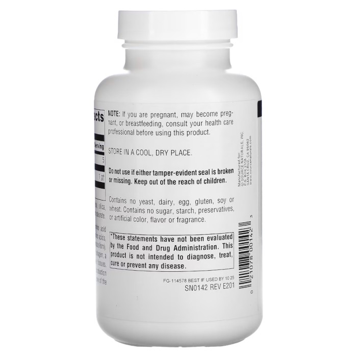 Аминокислота Source Naturals L-Lysine 1000 mg, 100 таблеток